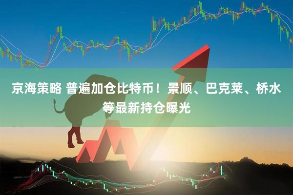京海策略 普遍加仓比特币！景顺、巴克莱、桥水等最新持仓曝光