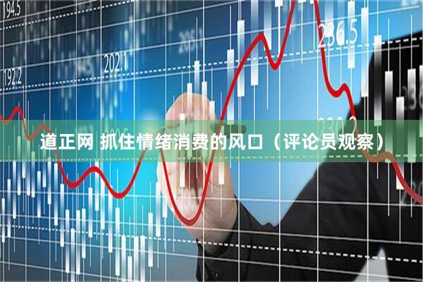 道正网 抓住情绪消费的风口（评论员观察）
